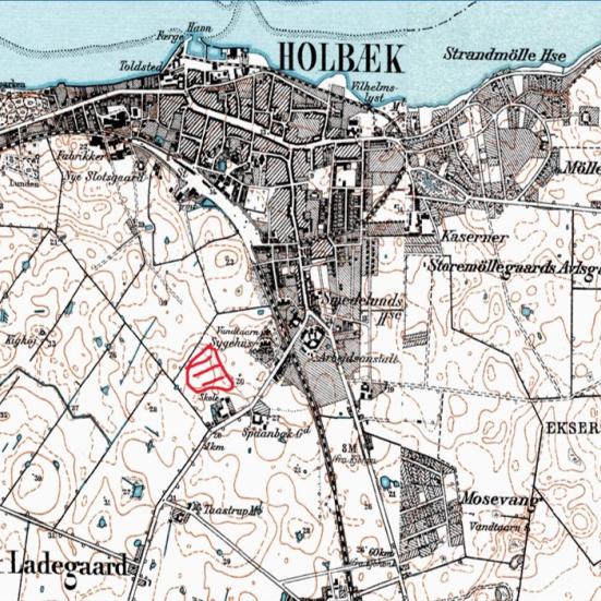 Gammelt kort over Holbæk.