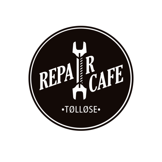Sort/hvidt logo for Repair Café