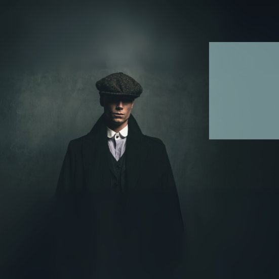 Gangster i 50er-stil med sixpence.