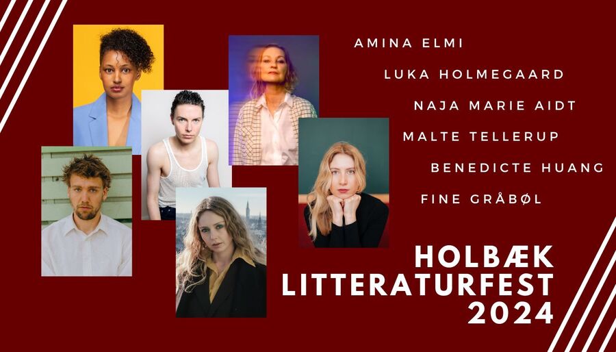 Holbæk Litteraturfest 2024. Foto: Sara Galbiati, Camilla Lohmann, Rita Kuhlmann, Eliyah Mesayer, Esben Bøg-Jensen
