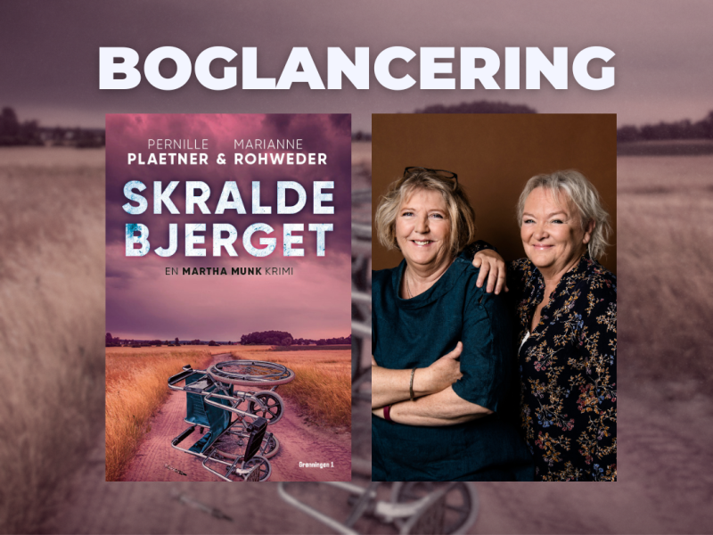 Fotos af forfatterene Marianne Rohweder og Pernille Plaetner samt bogforside af Skraldebjerget