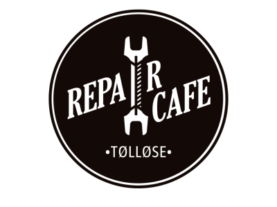 Sort/hvidt logo for Repair Café