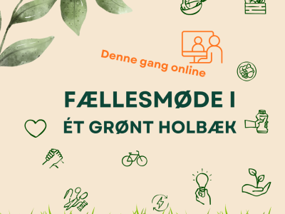 Grafik med overskrift græs i bunden, en gren med blade øverst i højre hjørne og små ikoner der symboliserer grøn omstilling rundt omkring.