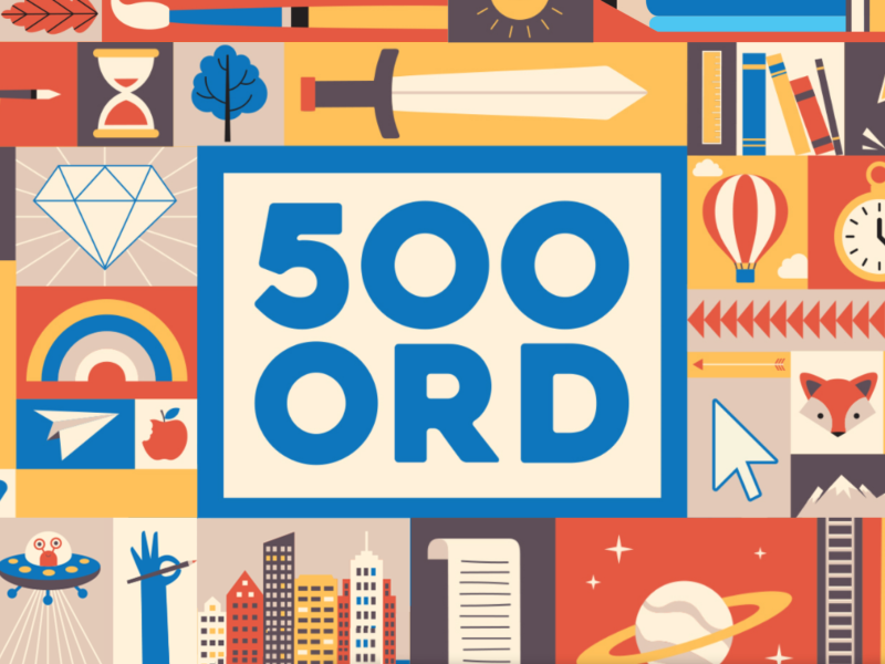 Logo for skrivekonkurrencen 500 ord 
