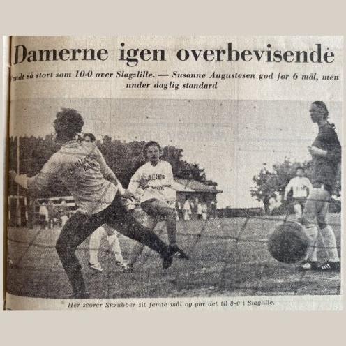 Avisartikel med titlen: "Damerne igen overbevisende".