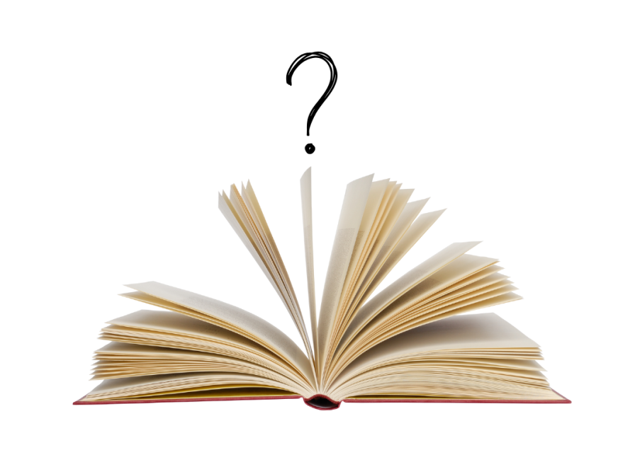 Bog med spørgsmålstegn over
