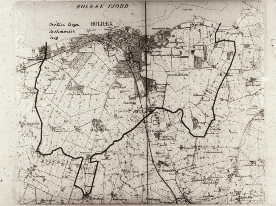 Historisk kort over Holbæk.