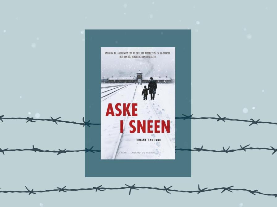 Bogens forside med illustrationer af pigtråd og snefald.